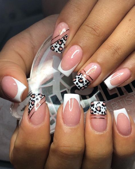 Round Square Nails, Cheetah Nail Designs, Fingernail Art, Sweet Nails, Cheetah Nails, Gel Toes, Leopard Print Nails, Short Square Nails, Print Nails