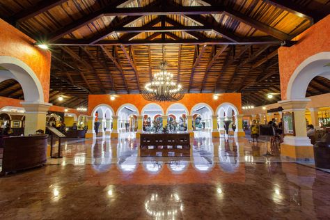 Iberostar Paraiso Beach - Lobby at the Iberostar Paraiso Beach | Oyster.com Hotel Photos Playacar Mexico, Iberostar Paraiso Lindo, Rosewood Miramar Beach Hotel, Paradisus Playa Del Carmen, Mexican Colors, Cancun Airport, Iberostar Paraiso Beach, Hotel Photos, Swim Up Bar