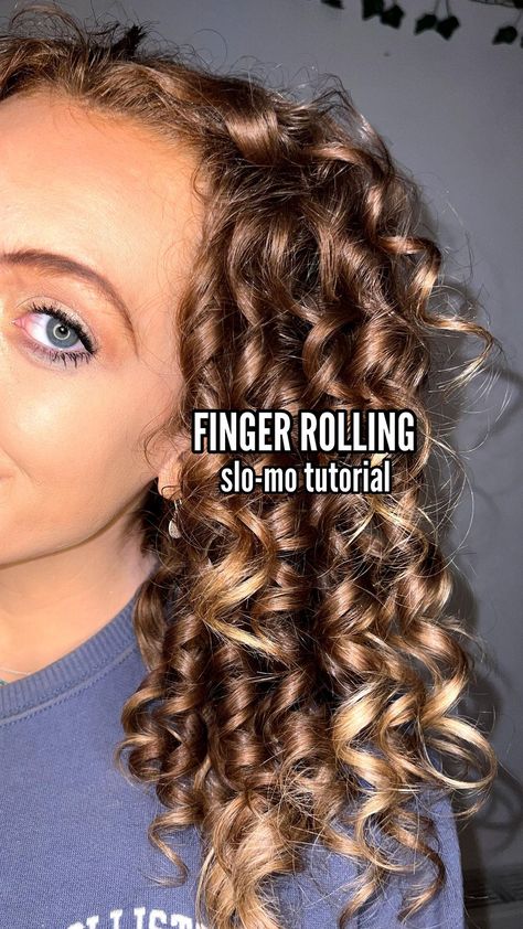 How To Get Ringlet Curls Natural, How To Finger Roll Hair, Curly Ringlet Hair, How To Get Ringlet Curls, How To Finger Coil Curly Hair, Finger Rolling Curly Hair, How To Finger Curl Hair, Finger Curls Tutorial, Finger Coiling Curly Hair