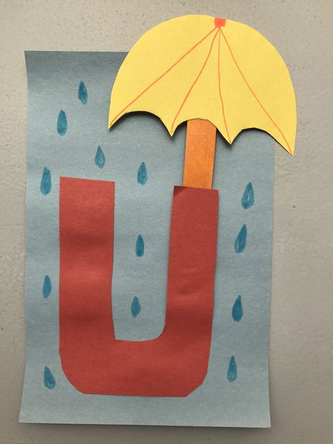 U Is For Craft Preschool, Letter U Crafts For Kindergarten, Letter U Arts And Crafts, Letter U Art Preschool, U Preschool Crafts, Preschool Letter U Activities, Letter U Crafts For Toddlers, U Crafts For Preschool, Letter U Preschool Activities