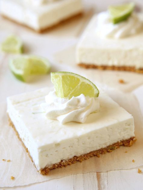 Lime Cheesecake Bars, Key Lime Cheesecake Bars, Key Lime Cheesecake Recipe, Key Lime Cheesecake, Lime Bars, Lime Recipes, Lime Cheesecake, Refreshing Desserts, Oreo Dessert