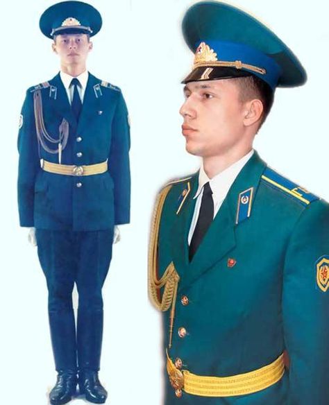 Honor guardsmen's summer parade dress uniform of the Soviet KGB Kremlin Regiment. Guard Uniform, Parade Dress, Outfit Png, Queen Latifah, Military Uniforms, Summer Games, Military Outfit, Military Uniform, Military Style