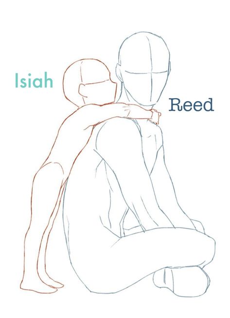 Father and son (Reed and Isiah Avalon) Perfect Drawing, Body Base Drawing, Body Pose Drawing, Beauty Art Drawings, Drawing For Beginners, Poses References, Figure Drawing Reference, Body Drawing, Creative Drawing