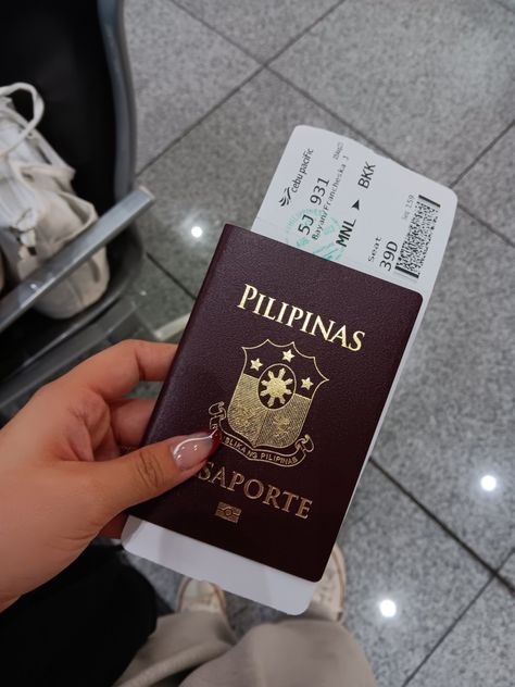 Philippine Passport With Ticket, Passport Aesthetic Philippines, Passport Aesthetic, Philippine Passport, Philippines Summer, Airplane Window View, Nursing License, Passport Template, Best Couple Pics For Dp