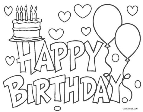 Free Printable Happy Birthday Coloring Pages For Kids Birthday Coloring Page, Coloring Birthday Cards, Happy Birthday Grandpa, Happy Birthday Writing, Mom Coloring Pages, Happy Birthday Drawings, Happy Birthday Coloring Pages, Happy Birthday Grandma, Birthday Doodle