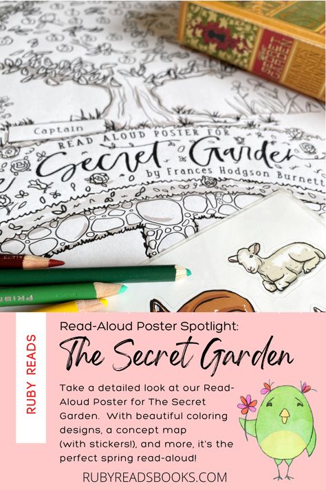 Take a detailed look at the activities on our Read-Aloud Poster for The Secret Garden. With beautiful garden coloring, character portraits, and a concept map with stickers, our Read-Aloud Poster will bring this favorite to life for your family. Secret Garden Coloring, The Secret Garden Activities, Secret Garden Book Activities, The Secret Garden Characters, Secret Garden Book Club, Garden Unit Study, Secret Garden Quotes, Secret Garden Theme, Book Club Activities