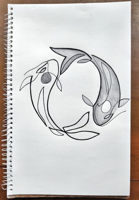 Avatar-the last airbender, tui and la, yin-yang koi fishes Yin And Yang Tattoo Fish, Koi Fish Ying Yang Drawing, Tui And La Drawing, Yin And Yang Fish Drawing, Ting Yang Fish Tattoo, Yin Yang Line Art, Ying Yang Line Tattoo, Tui And La Tattoo The Last Airbender, Koi Fish Avatar The Last Airbender