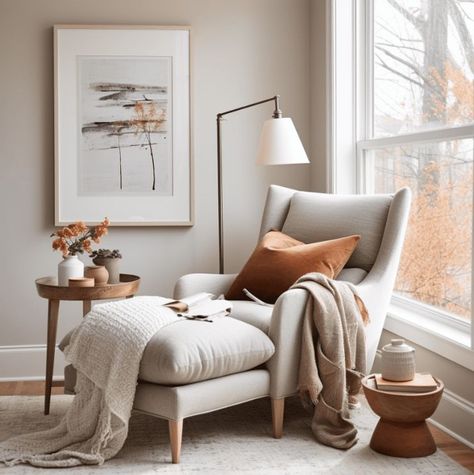 Warm Inviting Home, Bedroom Nook, Fall Decorating Ideas, Fall Decor Inspiration, Cosy Living Room, Autumn 2023, Hus Inspiration, Home Design Living Room, Beautiful Autumn