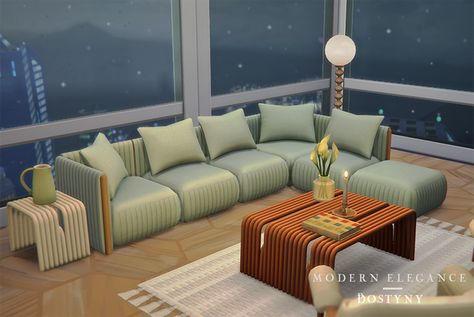 Bostyny | Creating Sims 4 CC | Patreon Sims 4 Cc Furniture Living Rooms, Play Sims 4, Modular Couch, The Sims 4 Packs, Sims 4 Cc Folder, Couch And Loveseat, Modern Couch, Sims 4 Cc Furniture, Sims 4 Collections