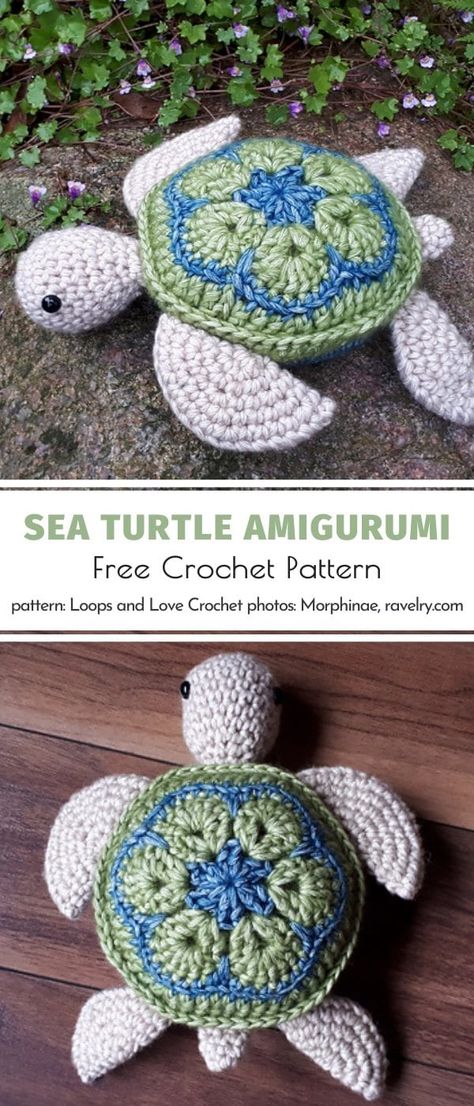 Fantastic Sea Turtles Amigurumi Turtle Amigurumi, Crochet Turtle Pattern, Magical Underwater, Crochet African Flowers, Crochet Whale, Crochet Turtle, Crochet Animals Free Patterns, Turtle Pattern, Crochet Amigurumi Free Patterns