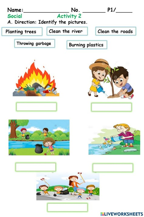 Caring For The Environment Activities, Environment Worksheets For Kids, Environment Activities For Kids, Pollution Activities Worksheets, Taking Care Of The Environment, Pollution Activities, Environment Activities, Esl Materials, Earth Day Drawing