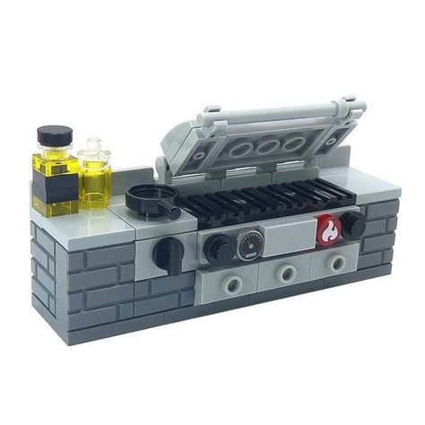 Lego Clothing Store, Lego Household Items, Lego Oven, Simple Lego House, Mini Lego Ideas, Mini Lego Builds, Cool Lego Ideas, Lego Ideas To Build, Lego Creations Instructions