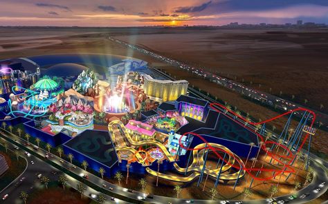 Dubai Is Building Another, Bigger Theme Park Next to World’s Biggest | That's not a theme park. THIS is a theme park. Img World, Dubai Things To Do, Ferrari World Abu Dhabi, Best Amusement Parks, Ferrari World, Haunted Hotel, Visit Dubai, Parc D'attraction, Best Places To Travel