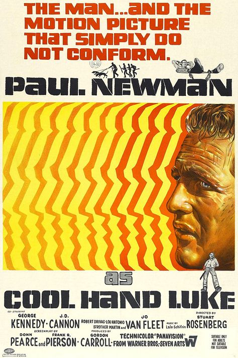 Cool Hand Luke (1967) starring Paul Newman Harry Dean Stanton, Cool Hand Luke, Classic Films Posters, Film Vintage, Best Movie Posters, I Love Cinema, Paul Newman, Movie Prints, Cinema Posters