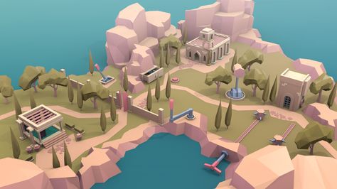 Hubert Bibrowski, gamedev, indiedev, lowpoly, visualdesign, 3dart 3ds Games, Low Poly Games, Polygon Art, Isometric Art, 3d Games, Game Environment, Isometric Design, Isometric Illustration, Low Poly Art