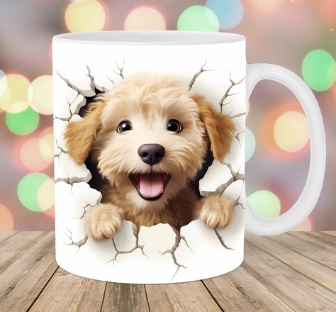 3d Mugs, Good Morning Cards, Mug Template, Mug Sublimation, Mug Wrap, Labradoodle, Drawing And Illustration, Sublimation Design, Png Files