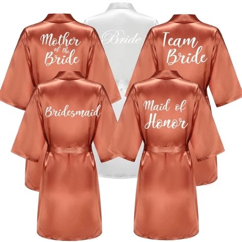 Just found this amazing item on AliExpress. Check it out! $6.76 | New Bathrobe Bride Satin-Silk Robe Women Bridal Party Sister Team Mother Shower Gift Bridesmaid Wedding Short Robes Bridal Robes Personalized, Rose Gold Bride, Sister Of The Groom, Robe Women, Rose Gold Bridesmaid, Silk Robes, Bride Sister, Bride Squad, Silk Robe