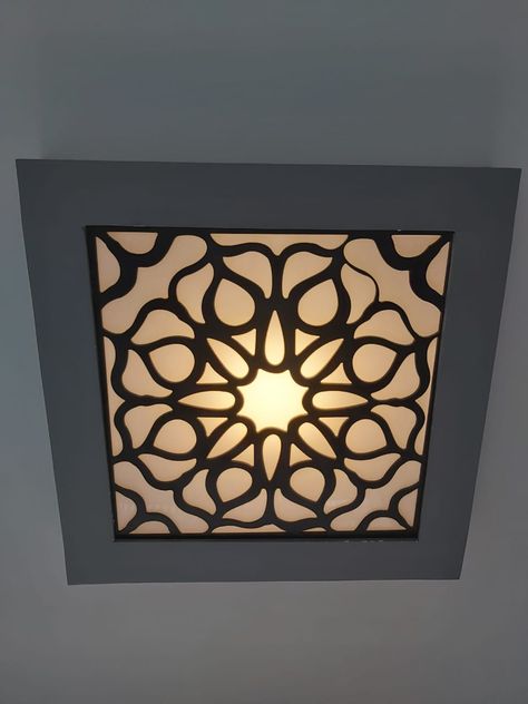 Pooja Room Roof Design, Cnc Design For Ceiling, Cnc Ceiling Design For Living Room, Ceiling Cnc Design, Jali Ceiling Design, Ceiling Jali Design, Cnc Ceiling Design, Cnc False Ceiling Designs, Celing Roof Design