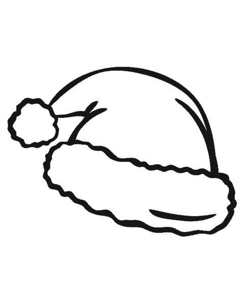 Santa Hat Coloring Pages Hat Outline, Santa Hat Crafts, Kids Santa Hat, Christmas Present Coloring Pages, Santa Claus Drawing, Candy Cane Coloring Page, Santa Hat Pattern, Christmas Ornament Template, Santa Coloring Pages