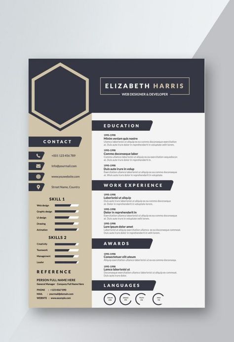 Cv Design Template Free, Free Cv Template Word, Cv Original, Creative Cv Template, Cv Design Template, Resume Design Professional, Cv Template Word, Invoice Design, Creative Cv