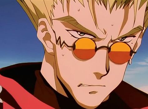 Trigun 1998, Vash Stampede, Vash The Stampede, Male Icon, 90’s Aesthetic, I Love My Girlfriend, Old Anime, Tv Characters, I Love Anime