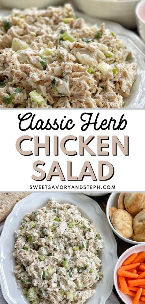 Chicken Salad Wrap Healthy, Chicken Salad Wrap Recipe, Salad With Herbs, Salad With Fresh Herbs, Classic Chicken Salad, Fresh Herb Recipes, Greek Yogurt Chicken Salad, Yogurt Chicken Salad, Chicken Salad Sandwich Recipe