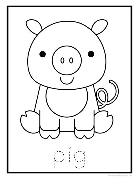 Simply Love Printables Pig Coloring Page Free Printable-1983-76071_1 Pig Colouring Pages, Pig Coloring Pages Free Printable, Playschool Activities, Names Of Animals, Printable Animal Coloring Pages, Pig Coloring Pages, Love Printables, Kids Printable Coloring Pages, Classroom Lesson Plans