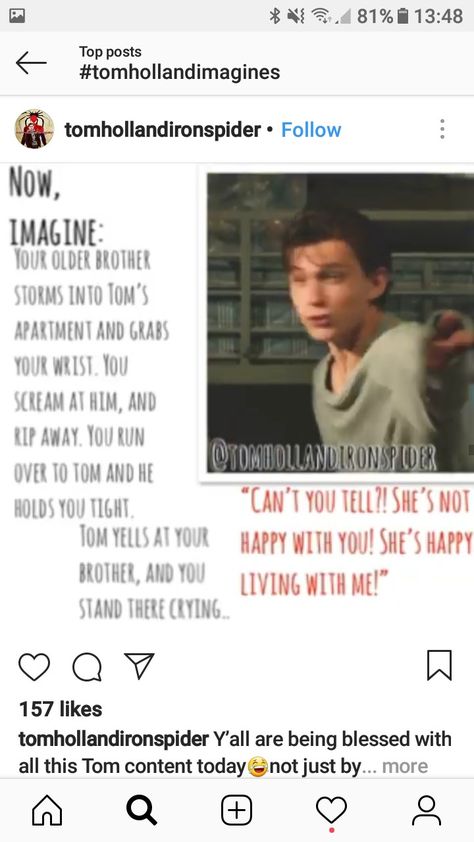 Tom Holland Text Messages, Tom Holland Girlfriend, Tom Holland Fanfiction, Baby Toms, Avengers Imagines, Tom Holland Imagines, Tom Holland Peter Parker, Funny Marvel Memes, Bts Imagine