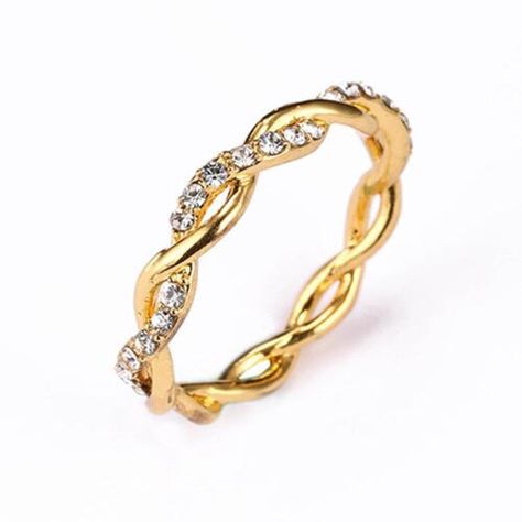 Find many great new & used options and get the best deals for Beautiful Solid Regular Decoration Twisted Ring Jewelry Gift for Ladies at the best online prices at eBay! Free delivery for many products! Twisted Band Ring, Twisted Ring, Spiral Shape, Twisted Band, Spiral Design, Twist Ring, Ring Pictures, White Rhinestone, Ring Wedding