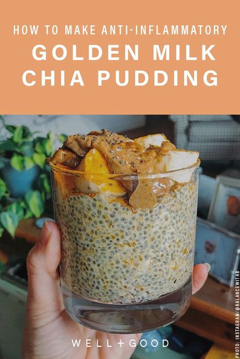 Milk Pudding Recipe, Inflammation Foods, Milk Pudding, Chia Recipe, Anti Inflammation Recipes, Inflammation Diet, Chia Seed Recipes, Turmeric Recipes, Vegetarian Life