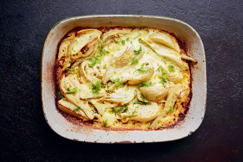 10 best fennel recipes that taste incredible | Features | Jamie Oliver Sweet Potato Chilli, Fennel Gratin, Creamy Cheese Sauce, Fennel Recipes, Roasted Fennel, Easy Curry, Paste Recipe, Jamie Oliver Recipes, Potato Gratin