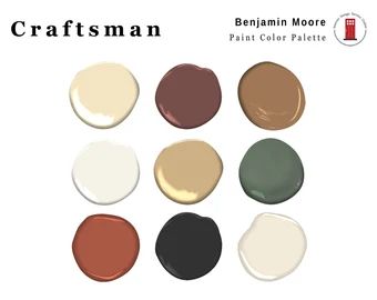 Craftsman Paint Colors, Ocho Cinco, Home Paint Colors, Rustic Paint Colors, Craftsman Colors, Interior Paint Palettes, Joanna Gaines Paint, Warm Paint Colors, Paint Palettes