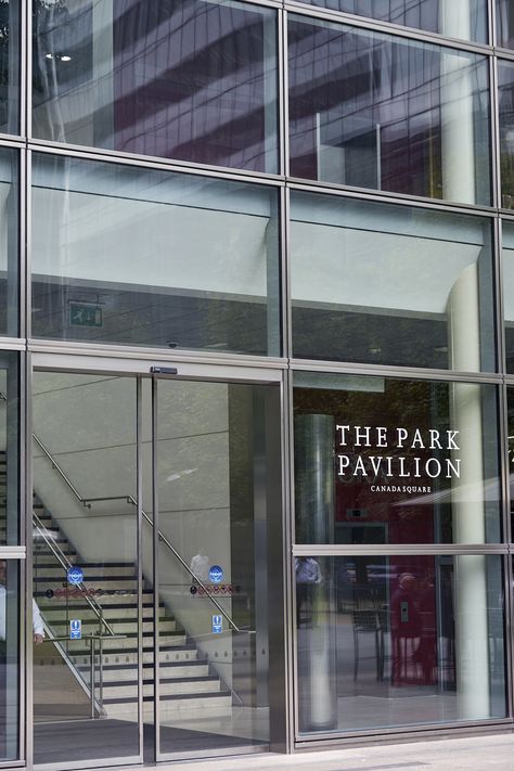 Glass Entrance, Building Details, Glass Facade, Shopping Mall Architecture, Park Pavilion, Revolving Door, Contemporary Doors, Wall Exterior, Canary Wharf