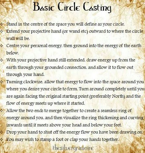 Circle casting Cast Circle, Circle Casting, Circle Cast, Spell Circle, Easy Spells, Witch Quotes, Spell Books, Witchcraft Books, Wiccan Magic