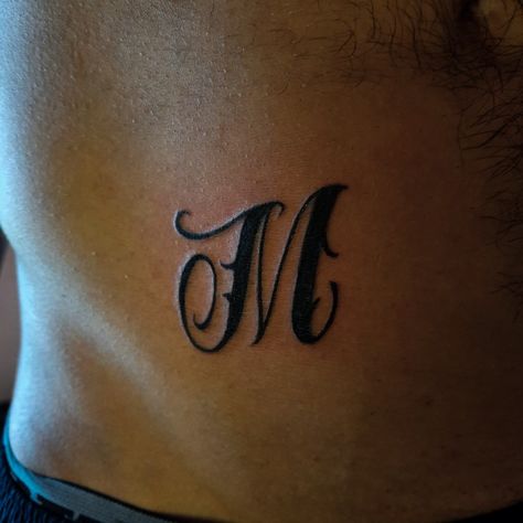 Letter M Tattoos, M Tattoos, Initial Tattoo, Fish Tattoos, Jesus Fish Tattoo, Tattoos For Guys, Body Art, Initials, Tattoos