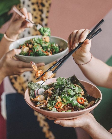 Poke Bowl Photoshoot, Prawn Sushi, Cherries Salad, Sushi Lunch, Sushi Bowl, Restaurant Photography, Food Ads, Poke Bowl, March 2023