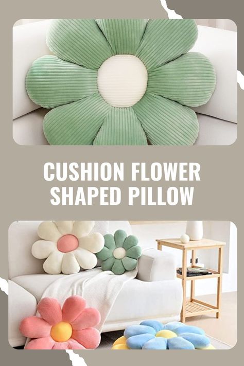 Pillow Chilling Room, Diy Flower Pillow, Flower Pillow Pattern, Bedroom Sofa Chair, Flower Floor, Pillow Flower, Art Pole, Cushion Floor, Spring Pillows