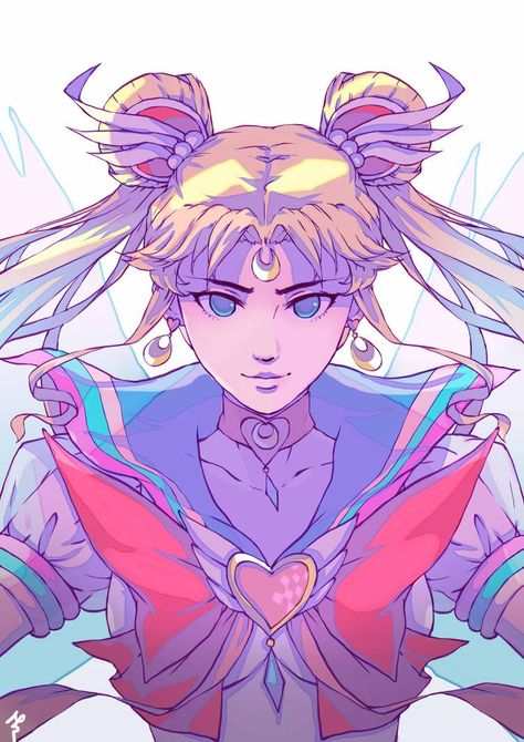 Powerful Illustration, Crystal Tokyo, Princesa Serenity, Sailor Moon Screencaps, Moon Rabbit, Moon Kingdom, Sailor Moon S, Sailor Senshi, Sailor Moon Fan Art