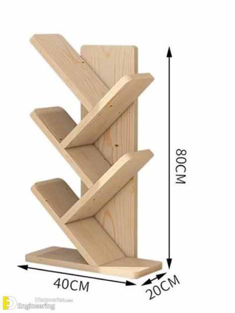 Standard Bookshelf Dimensions - Engineering Discoveries Bedroom Bookcase, Creative Bookcases, Solid Wood Bookshelf, Tree Bookshelf, Wall Mounted Bookshelves, Small Bookshelf, Small Bookcase, Wood Bookshelves, Bookshelf Design