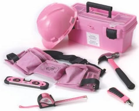 Pink Tool Box, Girl Tools, Pink Tools, Hardware Stores, Handy Woman, Tools For Women, Tool Pouch, Pink Life, Tool Boxes