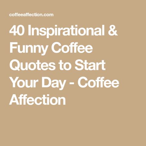 40 Inspirational & Funny Coffee Quotes to Start Your Day - Coffee Affection Coffee Talk Quotes, Quotes About Coffee And Love, Coffee Jokes Hilarious Mornings, Funny Coffee Quotes Humor, Funny Coffee Quotes Hilarious, Need Coffee Quotes, Coffee Day Quotes, Afternoon Coffee Quotes, Coffee Quotes Inspirational