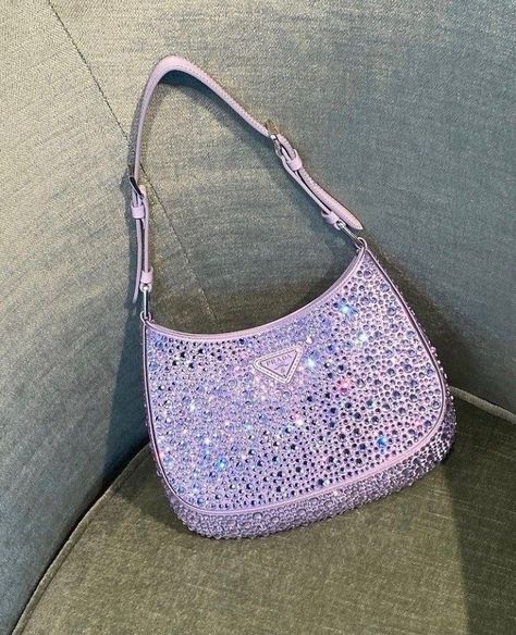 Cora Pearl, Prada Cleo Bag, Cleo Bag, Sparkle Bag, Prada Cleo, Outfit 2020, Purple Bag, Girly Bags, Satin Bags