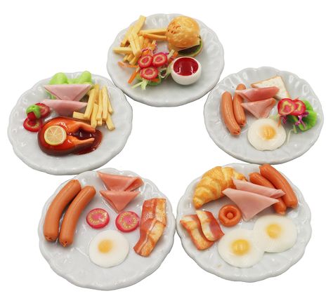 PRICES MAY VARY. This item is Original from ThaiHonest Shop If You have Bought from another Shop and got the product not same as picture Please message to me and Complaint to Amazon Support. This Item Is Lovely Mixed 5 Assorted Breakfast Sausage Dollhouse Miniature Food. It look like Real food .Approximate Plate Diameter size 1.3 Inch's .For ages greater than 12 years and older,It made of Clay and very realistic. It Great Gift Idea,for XMAS ,Valentine,Birthday,Home Decor or Entomology Educationa Wooden Kitchen Set, Barbie Collectibles, Barbie Food, Dollhouse Miniatures Kitchen, Breakfast Sausage, Food Accessories, Wine Decor, Dollhouse Food, Tiny Food