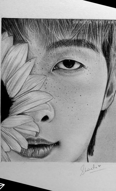 Rm Sketch Pencil Easy, Rm Drawing Sketch, Jin Drawing Easy, Rm Drawing Easy, Bts Drawings Pencil Easy, Kim Namjoon Drawing, Namjoon Sketch, Namjoon Drawing, Rm Drawing