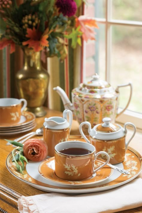 Autumn Tea Party, Victoria Magazine, Autumn Tea, Southern Ladies, Hot Tea, Tea Shop, High Tea, Tea Room, Autumn Home