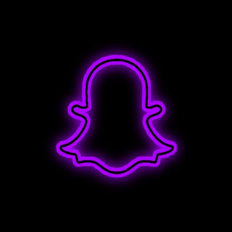 Neon Purple And Black App Icons, Purple Snap Logo, Dark Purple Snapchat Icon, Neon Purple Snapchat Icon, Neon Purple Facetime Icon, Neon Snapchat Logo, Purple Neon App Logos, Snapchat Logos, Neon Purple Icons