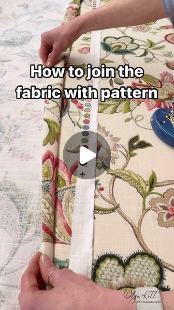 Embroidery On Curtains, How To Sew Curtains, Upholstery Fabric Projects, Fabric With Pattern, Curtain Sewing, Backing A Quilt, Knitting Quilt, Curtain Tutorial, Tutorial Sewing