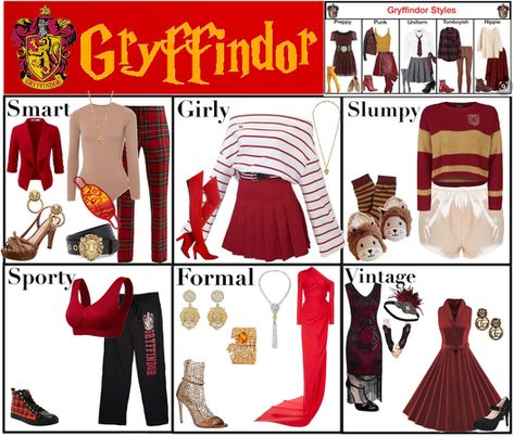 Gryffindor Summer Outfit, Gryfinndor Outfit, Gryffindor Inspired Outfits, Gryffindor Outfit Aesthetic, Harry Potter Outfit Ideas, Harry Potter Inspired Outfits, Hogwarts Houses Outfits, Bookworm Outfit, Gryffindor Outfits