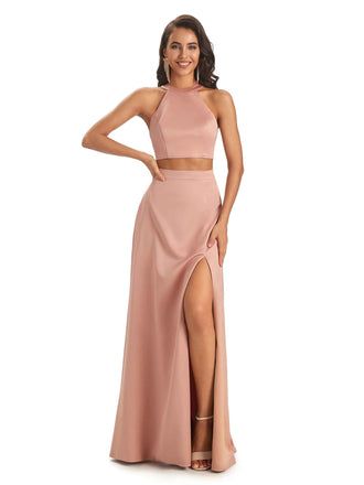 2 Piece Bridesmaid Dress, Fashion Bridesmaid Dresses, Two Piece Bridesmaid Dresses, Bridesmaid Dresses Uk, Best Wedding Guest Dresses, Bridesmaid Dresses Online, Mermaid Style, Satin Bridesmaid Dresses, Custom Size Dresses