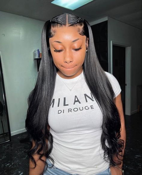 Glue In Weave, High Fashion Hair, Hair Natural Color, Straight Human Hair Bundles, Frontal Wig Hairstyles, Short Locs Hairstyles, Quick Weave Hairstyles, Pretty Braided Hairstyles, Human Hair Bundles